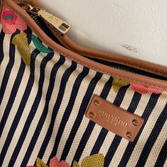 SPARTINA 449 Shelter Cove Linen Leather Shoulder Tote Bag - Picture 12 of 16
